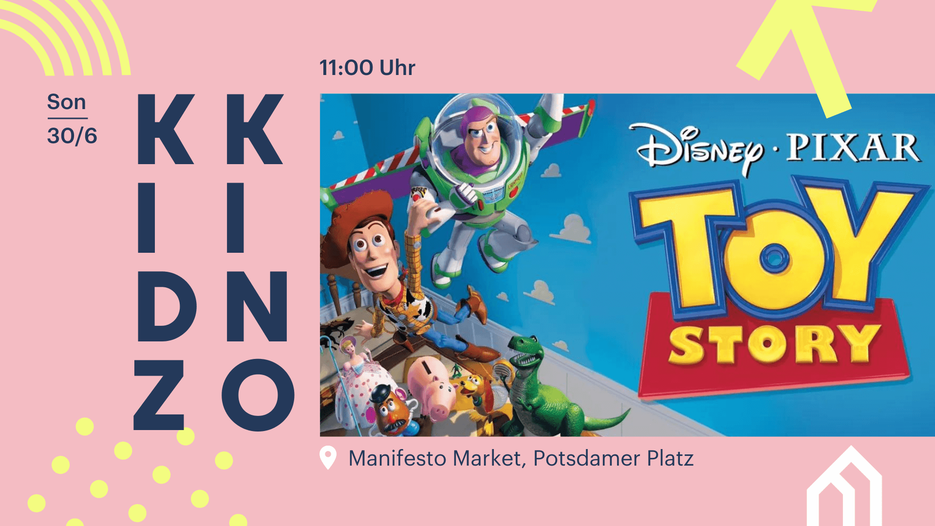 KIDZ KINO: Toy Story (DE) ⎮ FREIER EINTRITT, 30/06